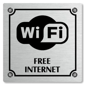 Free internet, 100x100mm, stříbrná, Kansas